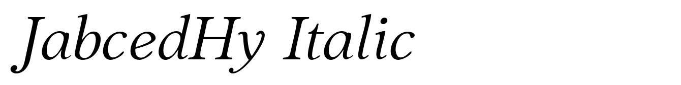JabcedHy Italic